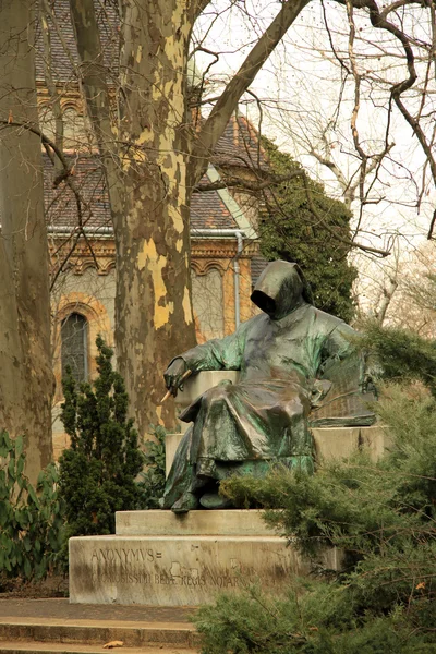 Statua dell'Anonimo nel Parco della Città di Budapest — Foto Stock