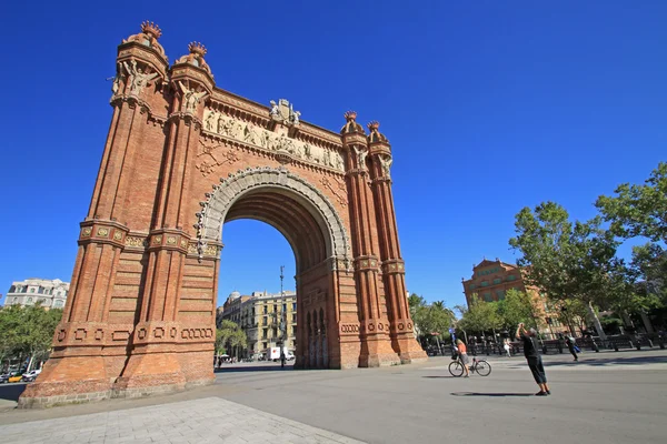 Arc de Triomf 거리 드 루이스 Companys, 바르셀로나, 카탈루냐, 스페인에 — 스톡 사진