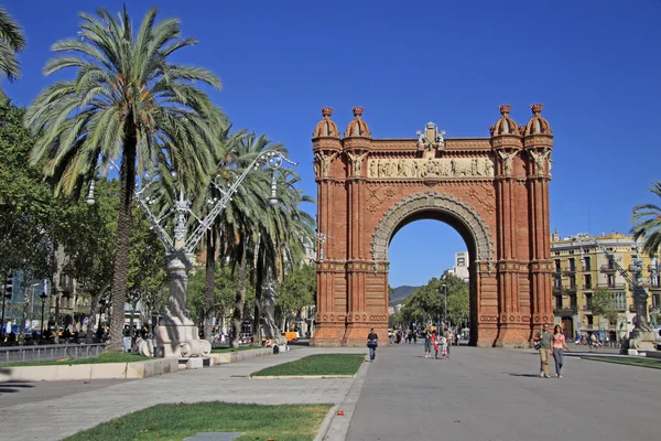 Arc de Triomf på Passeig de Lluis Companys, Barcelona, Catalunya, Spanien — Stockfoto