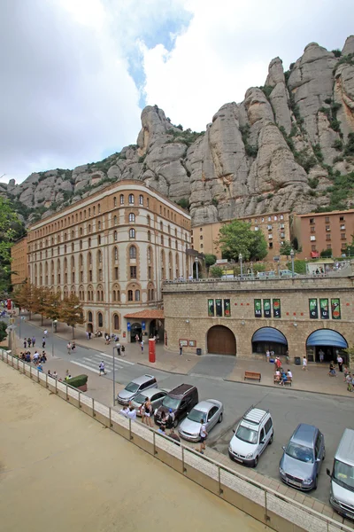 Abadia beneditina de Santa Maria de Montserrat em Monistrol de Montserrat, Espanha — Fotografia de Stock