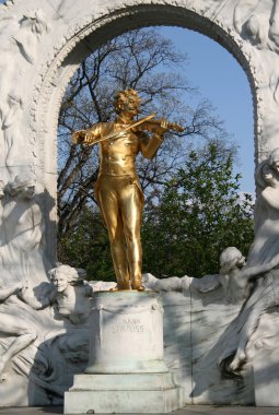 Avusturya, Viyana 'daki Stadtpark' ta Johann Strauss Heykeli