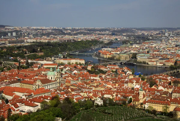 Vista aérea al centro histórico de Praga, República Checa — Foto de Stock