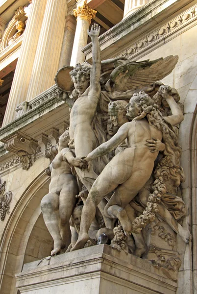 Detalhes arquitetônicos da Ópera Nacional de Paris - Grande Ópera (Palácio Garnier), Paris, França — Fotografia de Stock