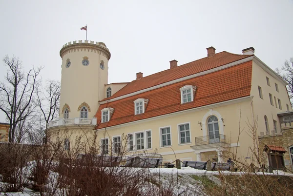 Cēsis, Łotwa - 17 marca 2012: nowy zamek w Cesis. To ws zbudowany w XVIII wieku. Teraz mieści się historia i muzeum sztuki Cēsis. — Zdjęcie stockowe