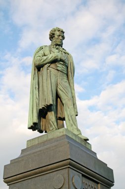 Anıt Rus şair Alexander Pushkin Puşkin Meydanı, Moskova, Rusya Federasyonu