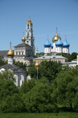 Moscow Region, Sergiyev Posad, Rusya Federasyonu - 31 Mayıs 2009: Trinity Lavra of St Sergius - Rusya'nın en büyük Ortodoks erkek Manastırı