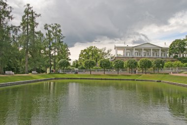 St. Petersburg, Tsarskoye Selo, Rusya Federasyonu - 26 Haziran 2008: Catherine Park Cameron Galeri