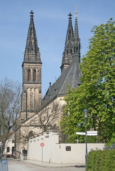 圣彼得和 St Paul 在维谢赫拉德，布拉格，捷克共和国布拉格，捷克共和国-2010 年 4 月 25 日: 大教堂 — 图库照片