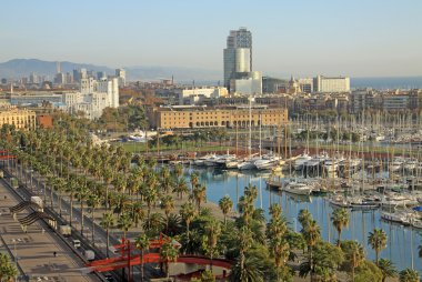 BARCELONA, CATALONIA, SPAIN - DECEMBER 12, 2011: View of Port Vell  in Barcelona, Spain