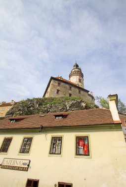 CESKY KRUMLOV, CZECH REPUBLIC - MAY 01, 2013: View to historic castle of Cesky Krumlov