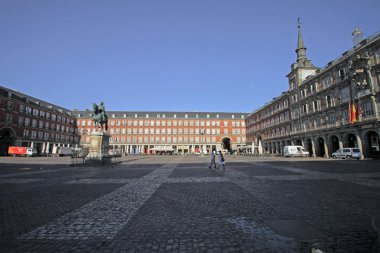 Madrid, İspanya - 23 Ağustos 2012: Plaza Mayor Madrid