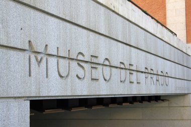 Madrid, İspanya - 23 Ağustos 2012: Giriş Ulusal Prado Müzesi Madrid, İspanya