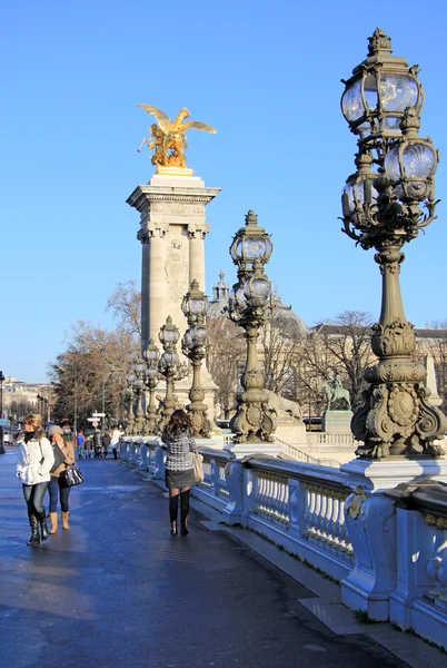 PARIS, FRANCE -18 DECEMBER 2011: Pont Alexandre lll in Paris, France — Stockfoto