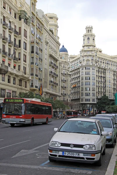 ВАЛЕНЦИЯ, Испания - 26 августа 2012 года: Площадь Аюнтамьенто - главная площадь Валенсии — стоковое фото