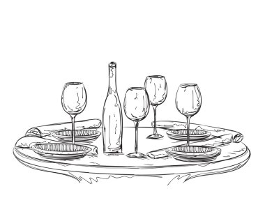 El yapımı mallar. İki kişilik romantik yemek..