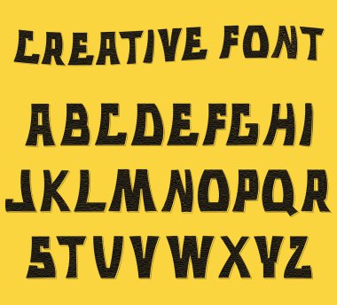 Dekoratif dokulu Abc harfleri