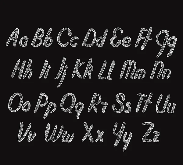 Buchstaben des Alphabets geschrieben. — Stockvektor