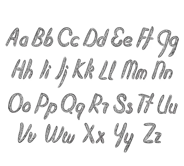 Buchstaben des Alphabets geschrieben. — Stockvektor