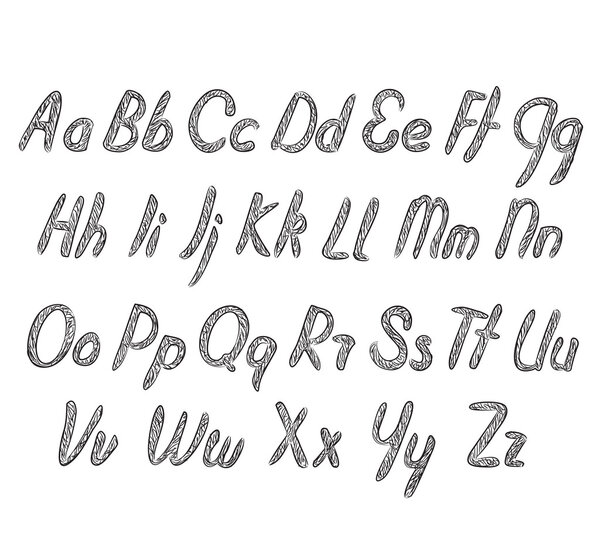 Письма алфавита написаны
.