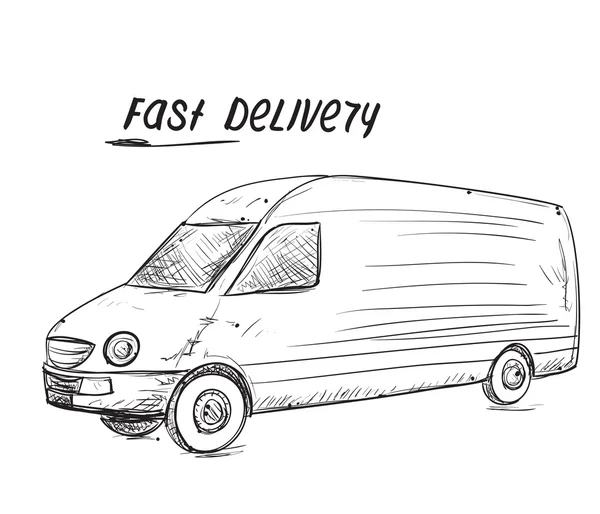 Servizio di consegna veloce — Vettoriale Stock