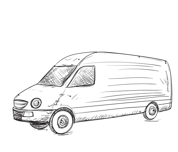 Ručně kreslenou vůz — Stockový vektor