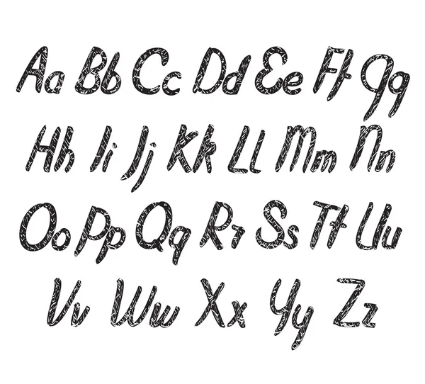 Alfabeto vetorial com textura —  Vetores de Stock