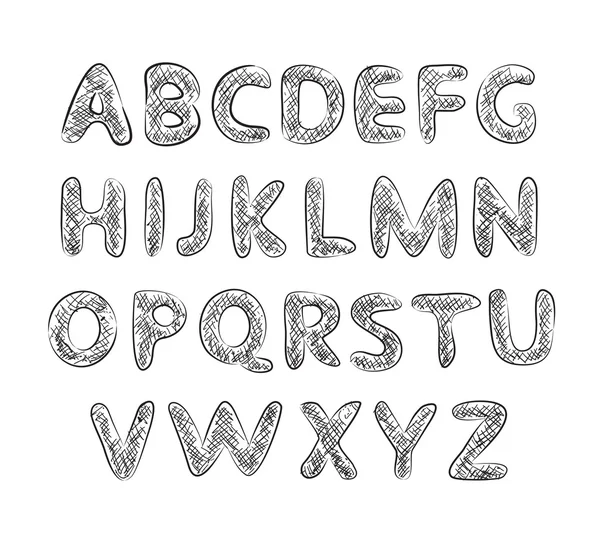Alphabet vectoriel avec texture — Image vectorielle