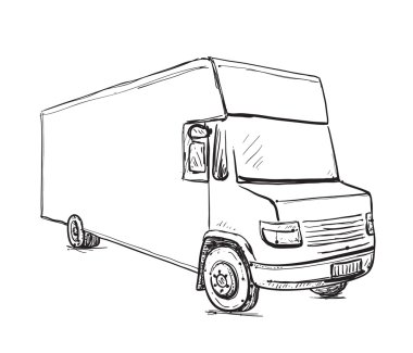 Elle çizilmiş ticari taşıma.