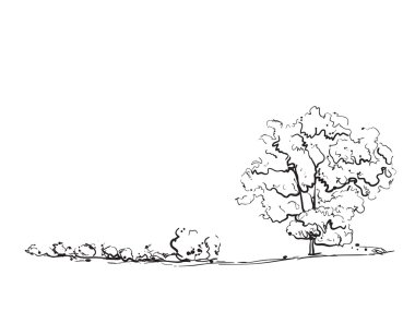 elle çizilmiş ağaç