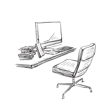 Elle çizilmiş işyeri