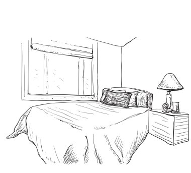 Yatak odası modern iç kroki