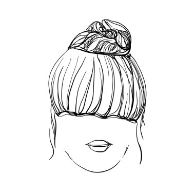 Download Messy Bun Vector Free Vector Eps Cdr Ai Svg Vector Illustration Graphic Art