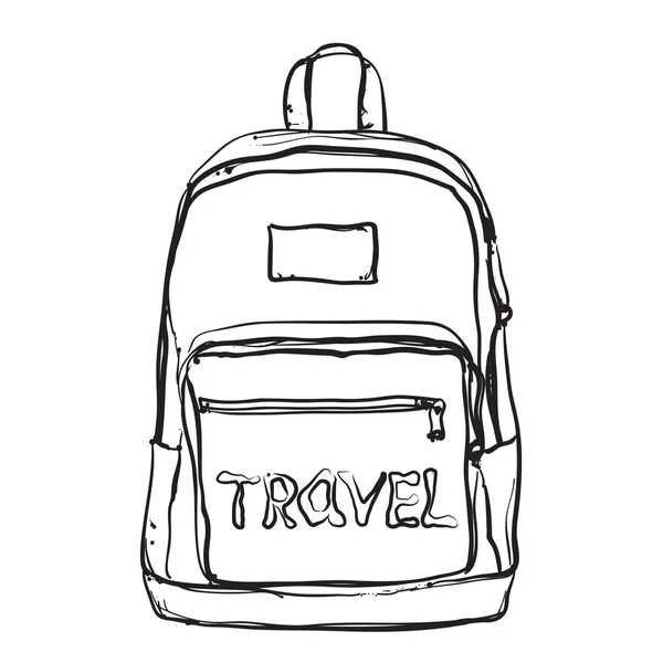 Hand drawn backpack — Stock Vector