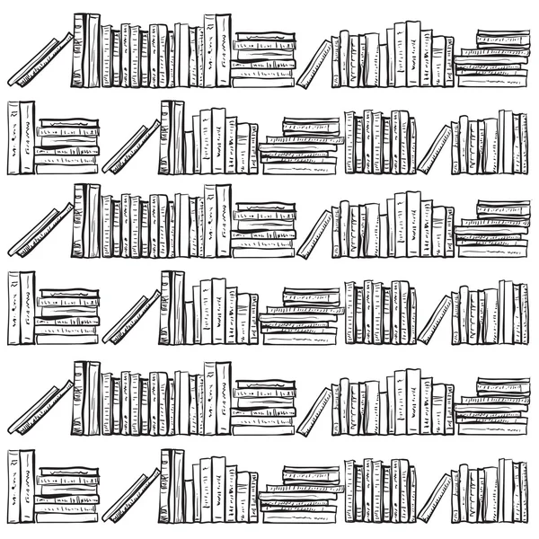 Handgezeichnete Bücher, Vektorillustration. — Stockvektor