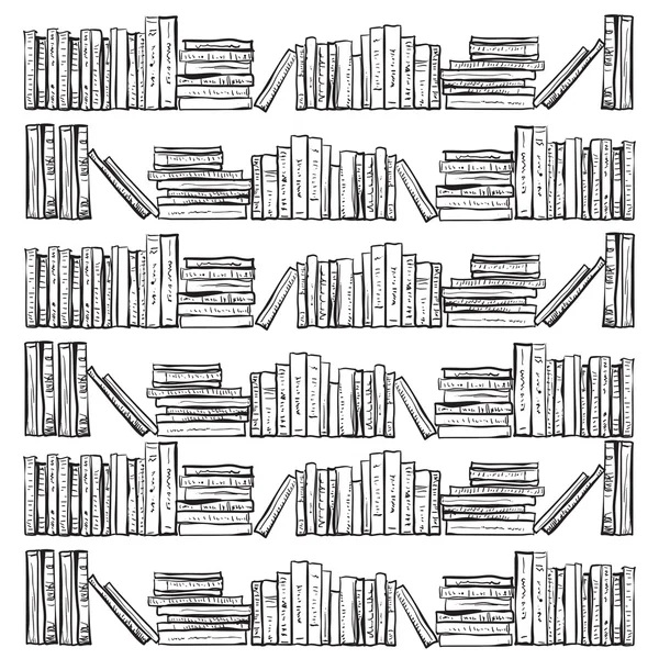 Livros desenhados à mão, ilustração vetorial . — Vetor de Stock