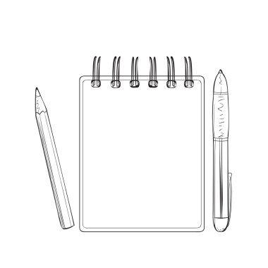 İş adamları için elle çizilmiş defter.