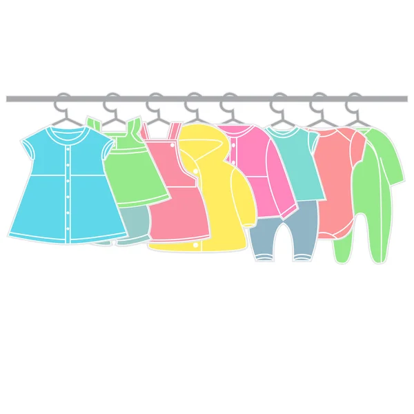 Dětské oblečení — Stockový vektor