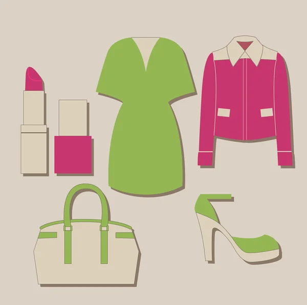 Woman clothing set — Stock Vector