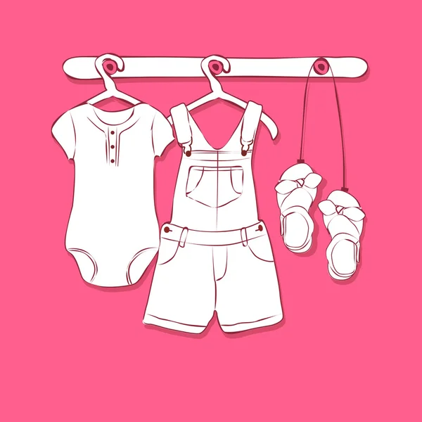 Vestido de bebé — Vector de stock