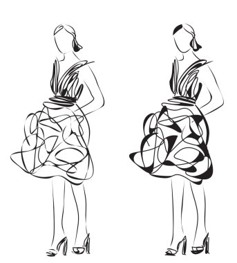 moda modelleri. Kroki.