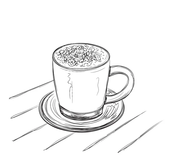 Kaffeetassen-Sketch — Stockvektor
