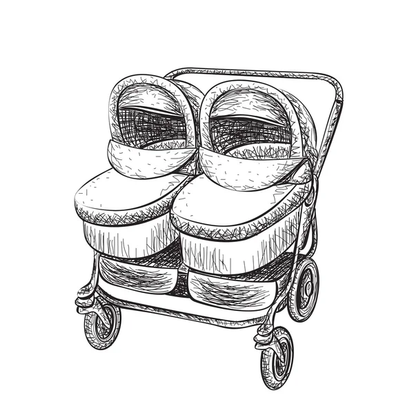 Kinderwagen — Stockvector