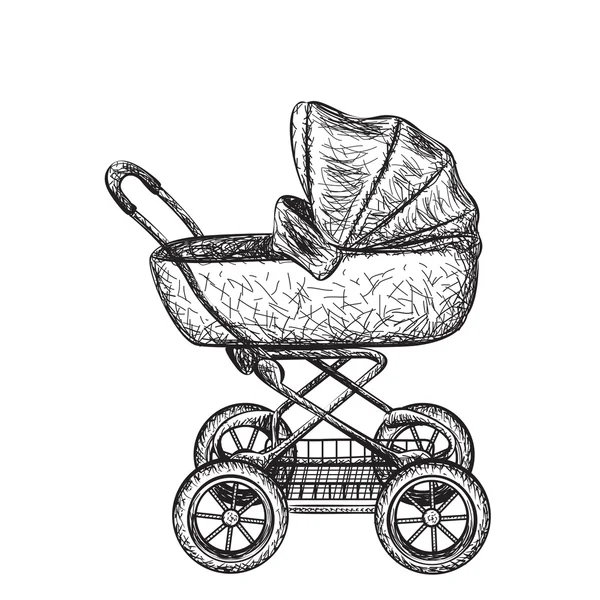 Bebek arabası — Stok Vektör