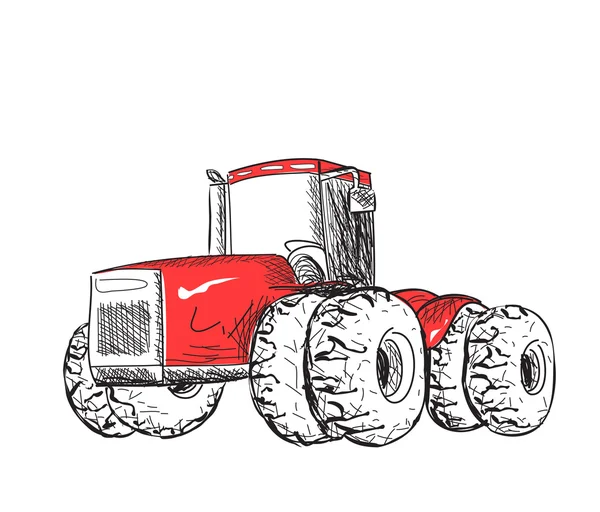 Vektorillustration des Traktors — Stockvektor