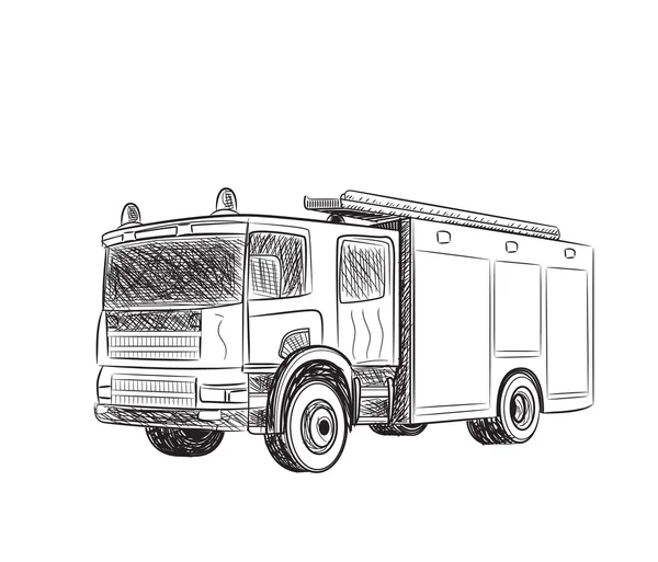 Camion dei pompieri . — Vettoriale Stock