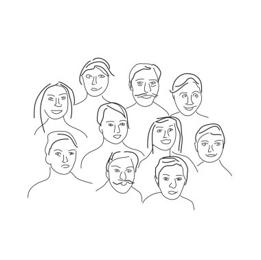 karikatür yüz ifadeleri kümesi