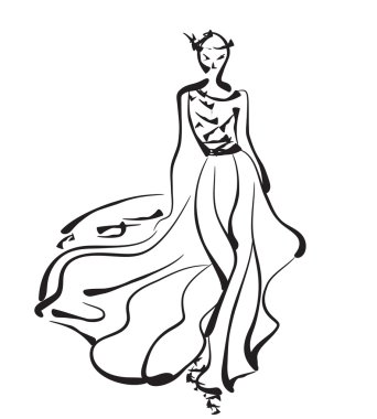 moda modelleri. Kroki.