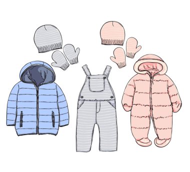 Bebek için kış giyim