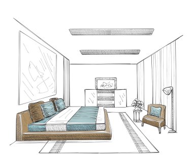 yatak odası modern iç