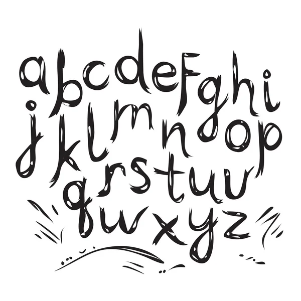Alphabet vectoriel. lettres dessinées à la main — Image vectorielle